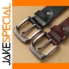 Elegant men's alloy buckle leather belt