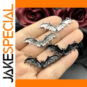 6pcs Gothic Vintage Bat Charms for Jewelry