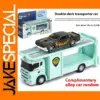 Miniature Dual-Deck Alloy Transport Truck Model