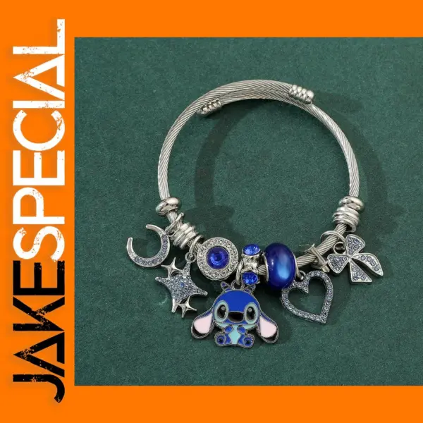 Stitch Love Heart Beaded Bracelet