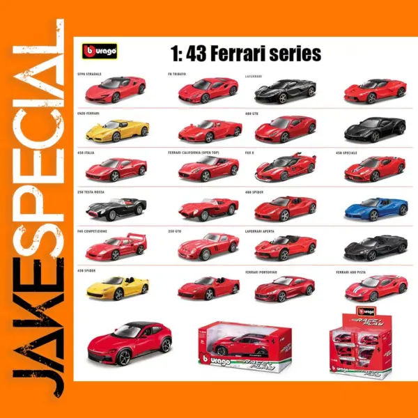Bburago 1:43 Scale Ferrari Diecast Model Collection