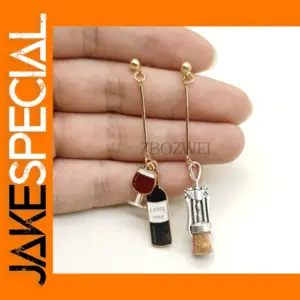 Wine Glass Opener Drop Earrings for Wine Lovers
