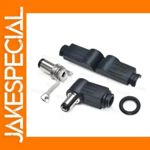 DIY DC Power Plug Wiring Set with 90° Elbow