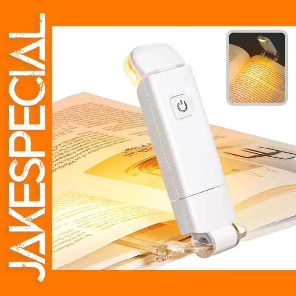 USB Rechargeable LED Book Light with 3 Brightness Levels