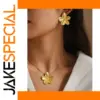 Stainless Steel Vintage Flower Jewelry Set