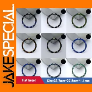 Ceramic Diver Watch Bezels 33.7mm x 27.5mm Replacement