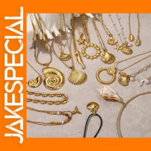 Golden Stainless Steel Chic Pendant Necklace
