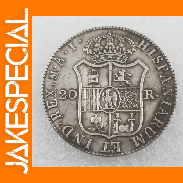 1809 Spain Vintage Gold Silver Coin Replica