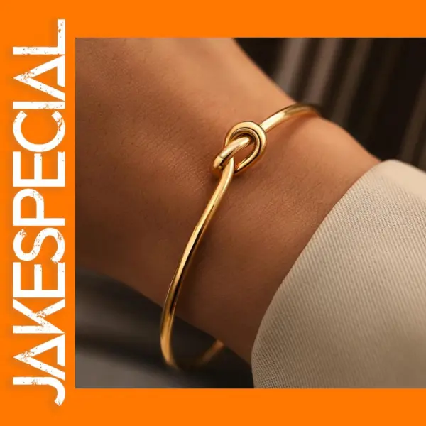 Gold Stainless Steel Vintage Cuff Bracelet