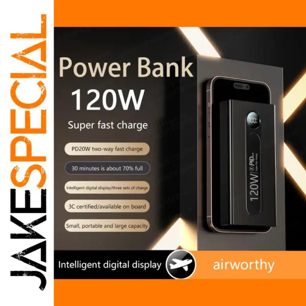 120W 200000mAh High Capacity Power Bank for Huawei iPhone