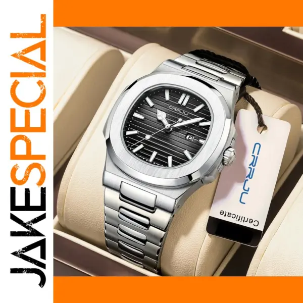 Luxury Men's Quartz Stainless Steel Watch