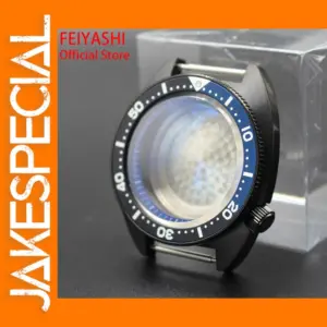 Black 41mm Men's Diving Watch Case for Seiko