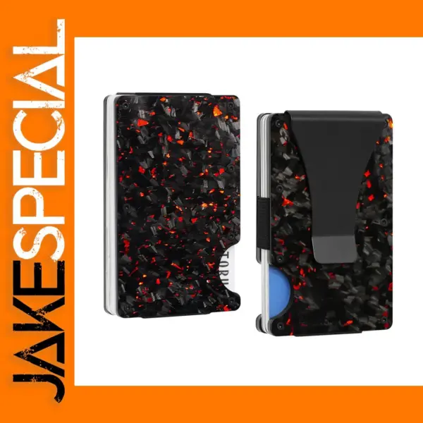 Slim RFID Wallet with Money Clip for Cards