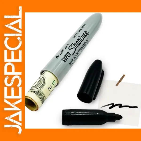 Discreet Black Marker Pen with Hidden Storage