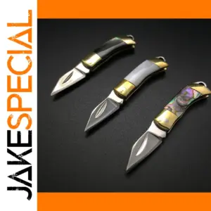 Mini Brass Folding Knife for Keychain EDC