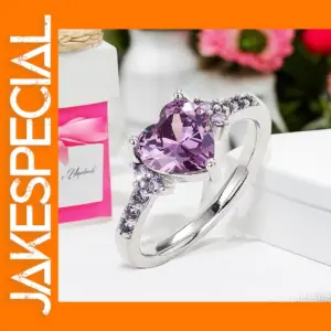 Purple Love Wedding Ring for Women