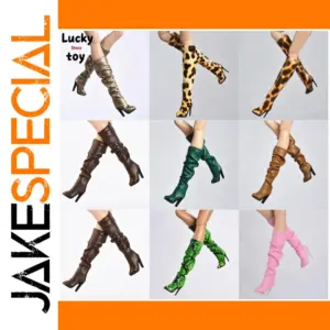 1/6 Scale Wrinkle Knee-High Boots for 12-inch Figures