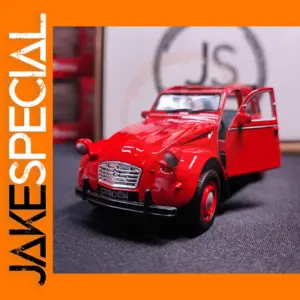 FR Stock — Welly Citroën 2CV Model Car 1:36 Scale Red