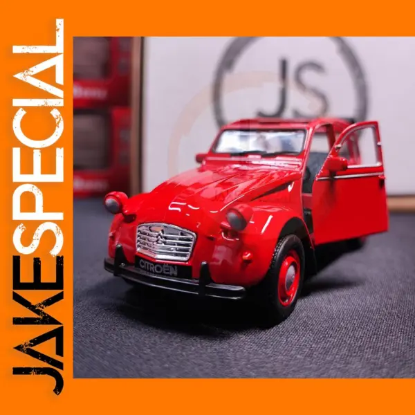FR Stock — Welly Citroën 2CV Model Car 1:36 Scale Red