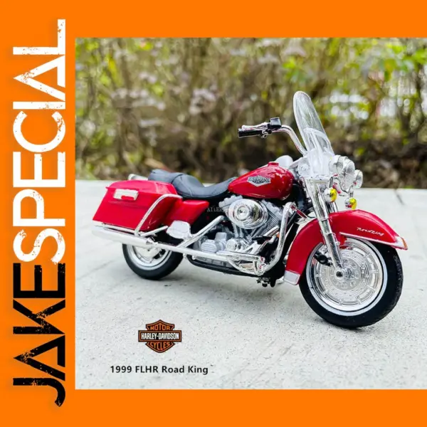 Maisto 1:18 Red Harley-Davidson Motorcycle Model