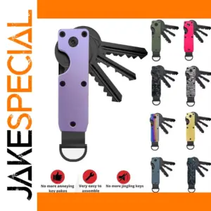 Compact Metallic Key Holder for 2-6 Keys
