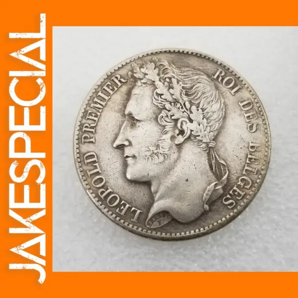 Belgium 1832 Silver Coin Replica Decoration
