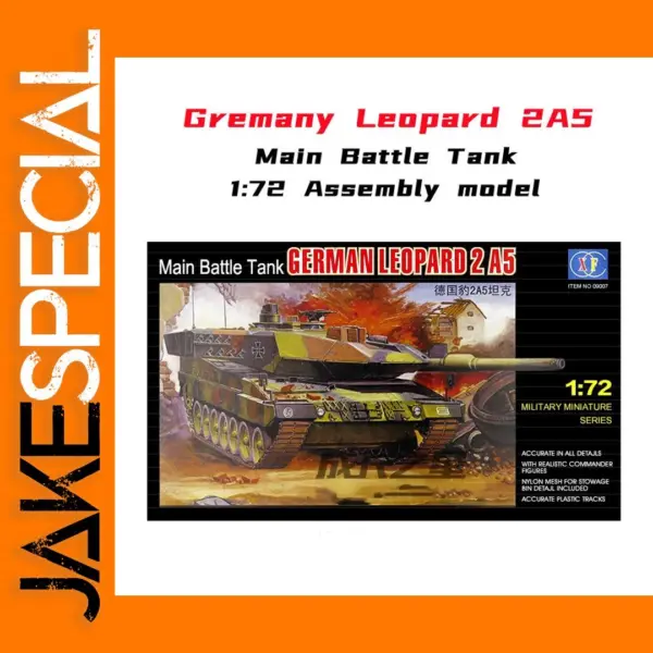 1/72 Leopard 2A5 Tank Model Kit Assembly
