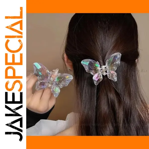 Large Transparent Butterfly Mermaid Hair Claw