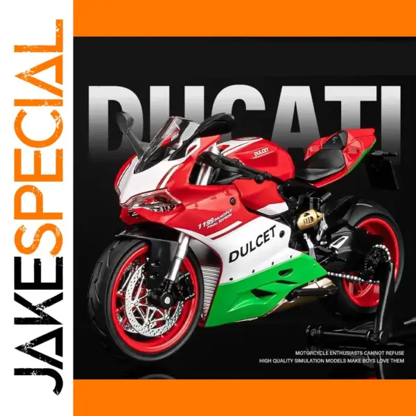 1:12 Scale Ducati Racing Motorcycle Diecast Model