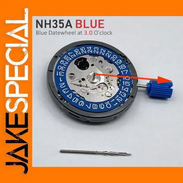 Japan NH35A Blue Datewheel Automatic Movement