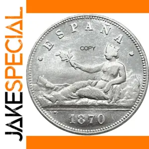 Spain 1870 2 Pesetas 100 Piece Coin Set