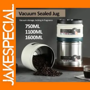 Airtight Stainless Steel Food Storage Jar 750/1100/1600ml