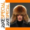 Men's Fox Fur Bomber Hat with Sheepskin Leather