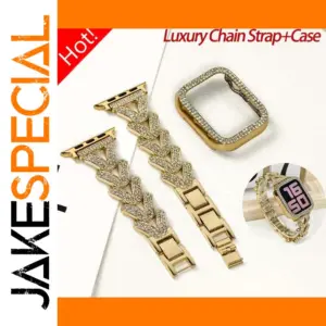 Luxury Steel Diamond Chain Strap for Apple Watch
