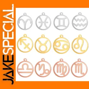 Zodiac Stainless Steel Charms for Jewelry Makers