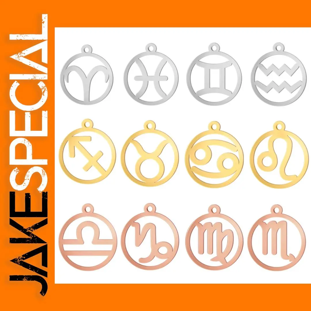 Zodiac Stainless Steel Charms for Jewelry Makers 1 Zodiac Stainless Steel Charms for Jewelry Makers