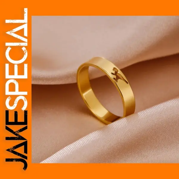 Gold Color Dinosaur Stainless Steel Ring