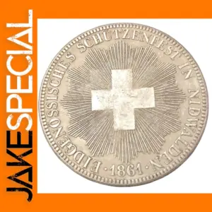 1861 Swiss Shooting Festival Silver Coin Replica