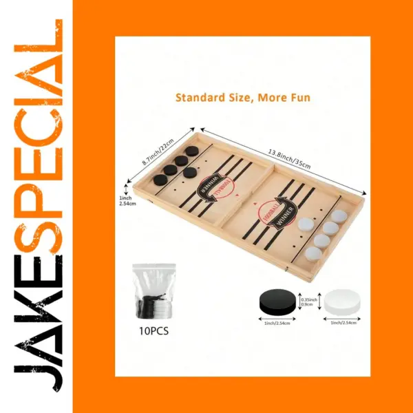 Wooden Slingshot Ice Hockey Table Game