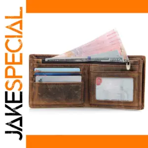 Genuine Leather Short Wallet for Men