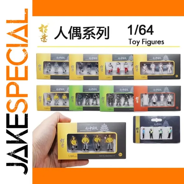 1:64 Diecast Character Doll Set - Racing Theme
