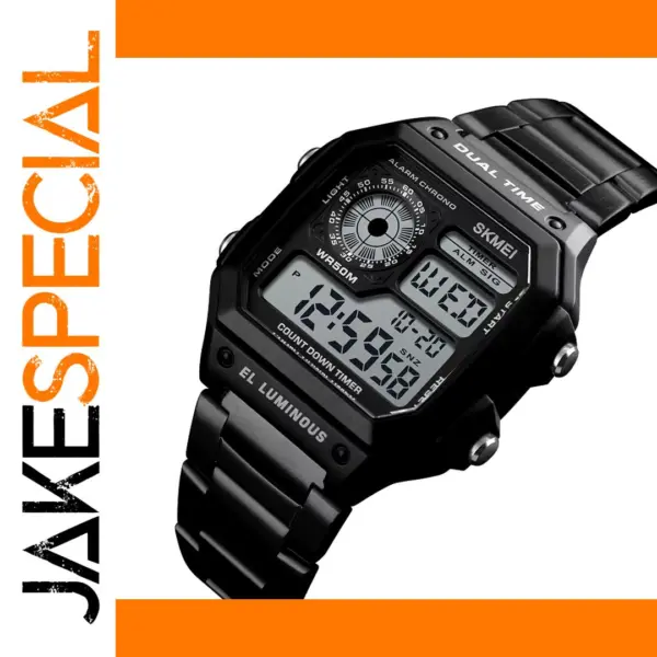 50M Waterproof Men's Digital Sport Watch