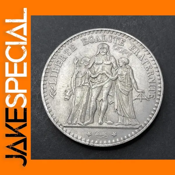 French Hercules 10 Francs Copper Coin Replica