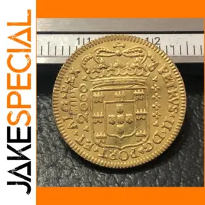24K Gold Replica Coin 2000 Reis Pedro II