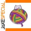 Copper Kitty Yarn Ball Badge Pin