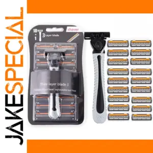 Three-Layer Reusable Razor with 18 Heads