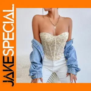 Backless Floral Print Crop Top for Women