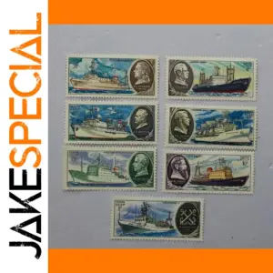 Vintage USSR Ship Stamp Collection Set