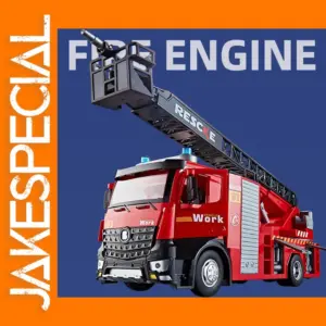 Diecast Metal Fire Truck Water-Spraying Toy
