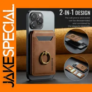 Magnetic Leather Card Holder for iPhone Models